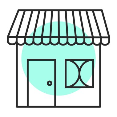 Dükkan. Web simgesi basit illüstrasyon