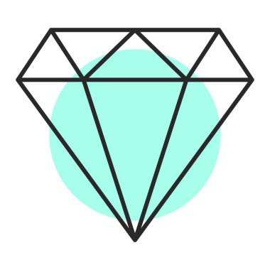 Elmas simgesi vektör illüstrasyonu