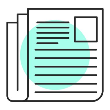 belge simgesi. Web için sözleşme vektör simgelerinin basit illüstrasyonu