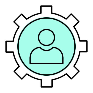 dişli avatar simgesi vektör çizimi