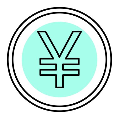 yen simgesi, vektör çizimi