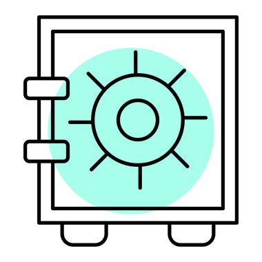 Güvenlik sistemi simgesi vektör illüstrasyonu