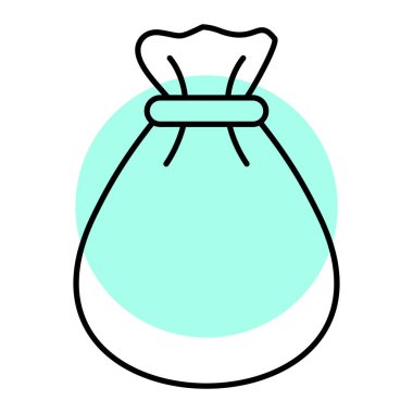 Para çantası ikonu. ağ için çuval vektör simgelerinin özet çizimi