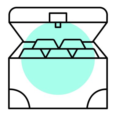 Bir hazine sandığının vektör çizimi