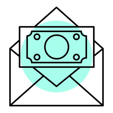 Para için. Web simgesi basit illüstrasyon