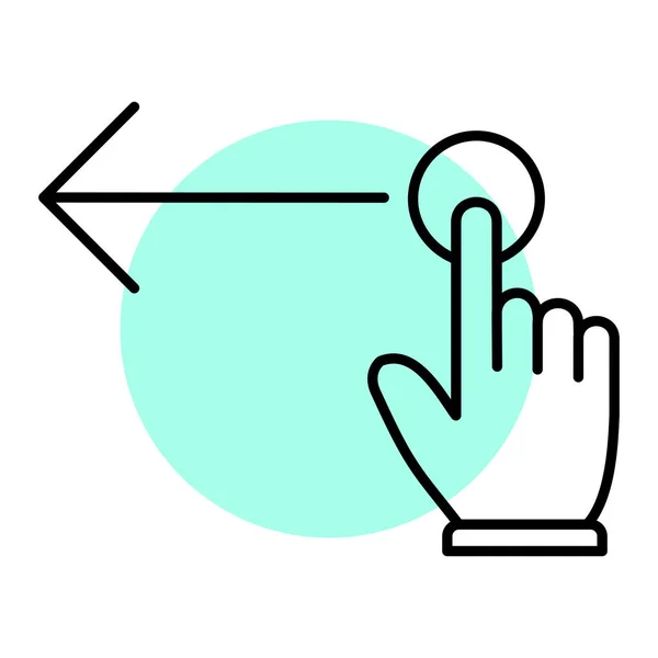 Mão Cursor Ícone Vetor Ilustração —  Vetores de Stock