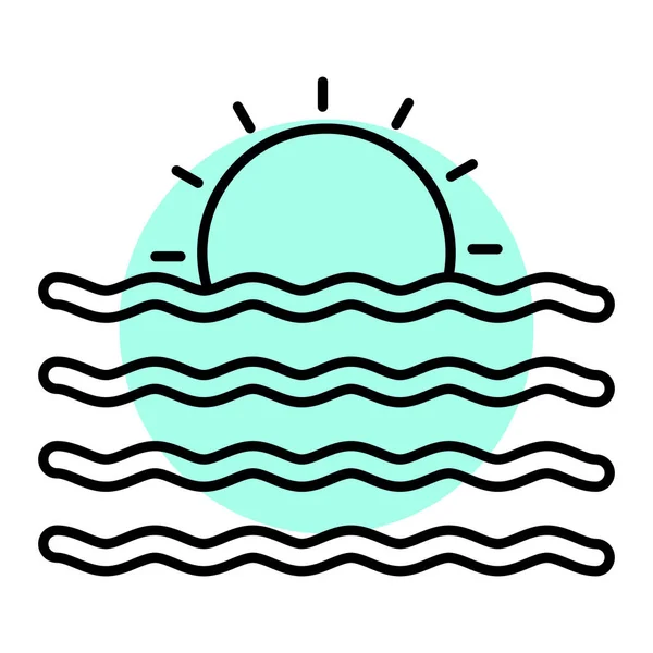 Sea Beach Icon Vector Illustration Graphic Design — Wektor stockowy