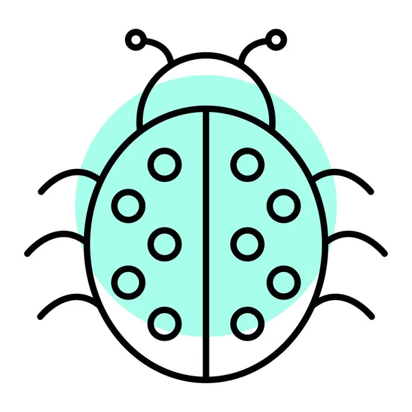 Cute Ladybug Icon Vector Illustration — Stock Vector