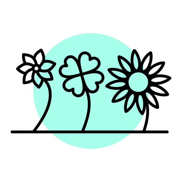 Icône Fleur Vecteur Isolé Sur Fond Blanc Pour Votre Conception — Image vectorielle