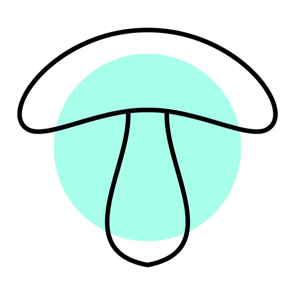 Ícone Cogumelos Desenho Animado Brócolis Ilustração Vetorial Sobre Fundo Branco — Vetor de Stock