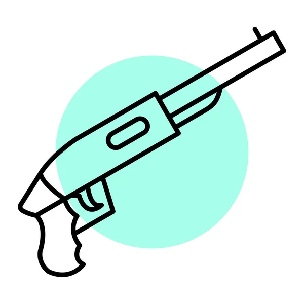 Gun Icon Flat Illustration Weapon Vector Icons Web — Stock Vector