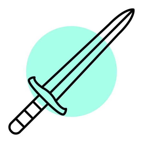 Sword Icon Simple Illustration Medieval Knife Vector Icons Web — Stock Vector