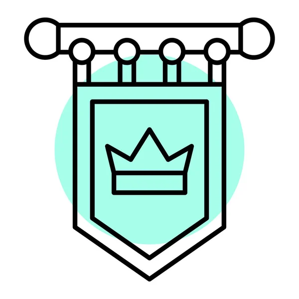 Krone Symbol Vektor Illustration — Stockvektor