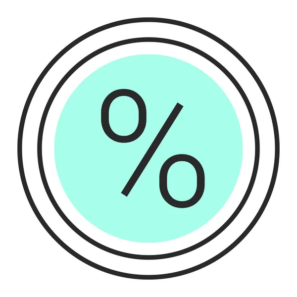 Porcentaje Icono Vector Ilustración — Vector de stock