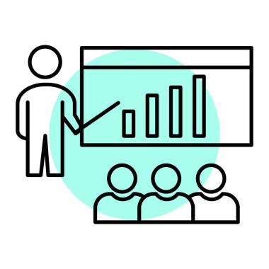 Konuşma kabarcığı vektör çizimi tasarımı olan iş adamları