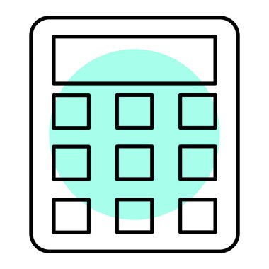 Hesap makinesi simgesi. Web için abaküs vektör simgelerinin özet çizimi