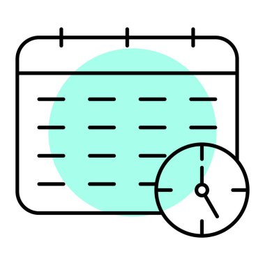 Takvim simgesi vektör illüstrasyonu