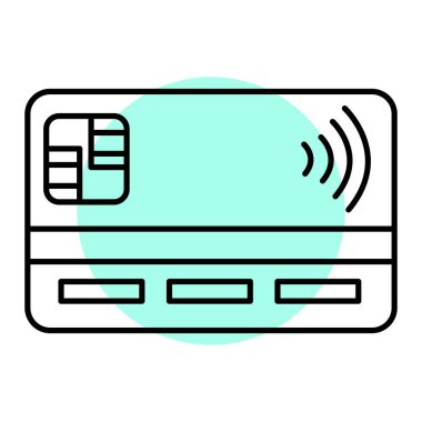 Kredi kartı ikonu vektör illüstrasyonu