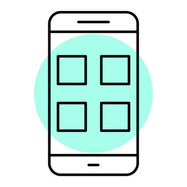 Akıllı telefon. Web simgesi basit illüstrasyon