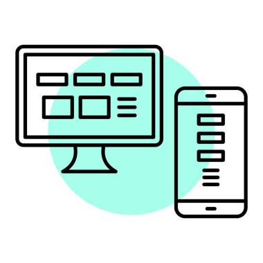 seo modern simgesinin vektör illüstrasyonu