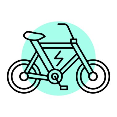 bisiklet ikonu vektör illüstrasyonu