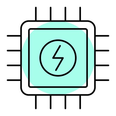 Bir güç simgesinin vektör illüstrasyonu