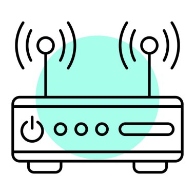 router simgesi vektör illüstrasyonu