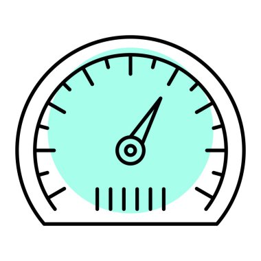 Hız göstergesi simgesi. düz dizayn. vektör illüstrasyonu.