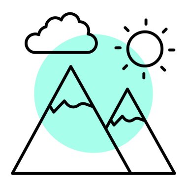 Dağ. Web simgesi basit tasarım