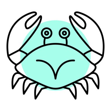 ahtapot simgesi vektör illüstrasyonu