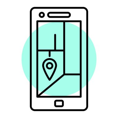 gps navigasyon konumu ikon vektör illüstrasyon tasarımı