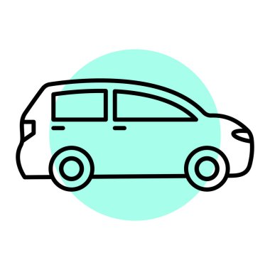 araba simgesi vektör illüstrasyonu