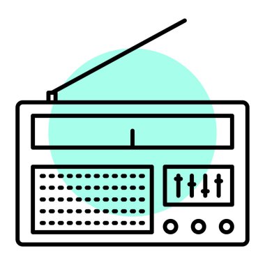 radyo simgesi vektör illüstrasyonu
