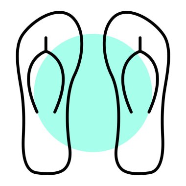 flip flops simge vektör illüstrasyon tasarımı
