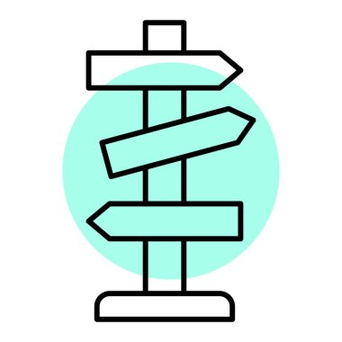 İşaret levhası Web simgesi basit illüstrasyon