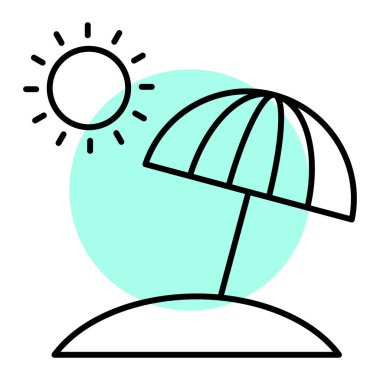 Güneş Simgesi Vektör illüstrasyonu