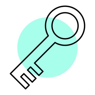 Anahtar simgesi vektör illüstrasyonu