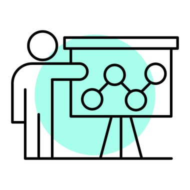 İş ve finans simgesinin vektör illüstrasyonu