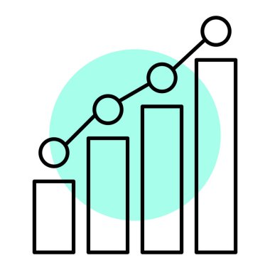 grafik çizelgesi simgesi, vektör illüstrasyonu