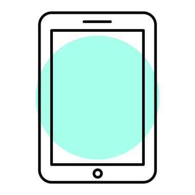 Tablet ve cep telefonu vektör illüstrasyonlu akıllı telefon