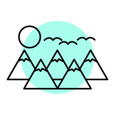 dağ ikonu vektör illüstrasyonu