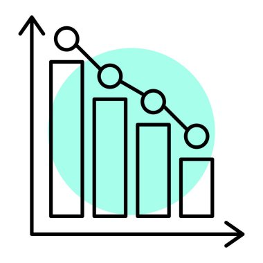 iş grafiği simgesi, vektör illüstrasyonu