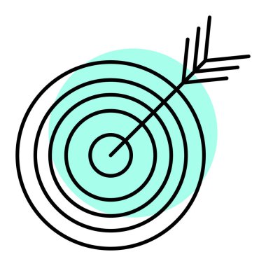 hedef simgesi. vektör illüstrasyonu