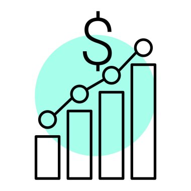 finansal büyüme grafik vektörü simgesi