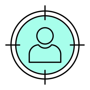 hedef simge vektör illüstrasyonu