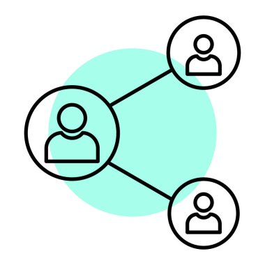 sosyal ağ simge vektör çizim