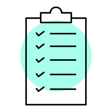 Kontrol listesi. Web simgesi basit illüstrasyon