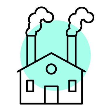 Beyaz arkaplan üzerinde bina simgesi. vektör illüstrasyonu