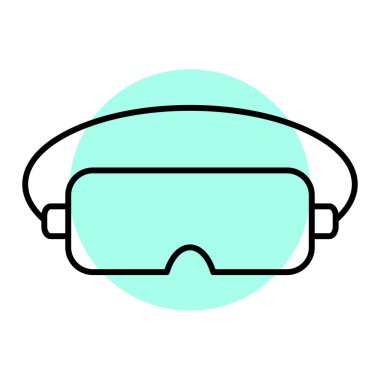 Web ve mobil uygulamalar için düz biçimli maske simgesi