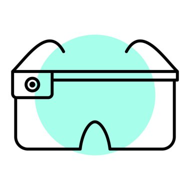 gözlük simgesinin vektör illüstrasyonu